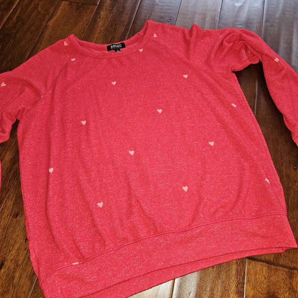 Valentine's Day Heart Red Sweater by Buffalo David Bitton Sz Medium
